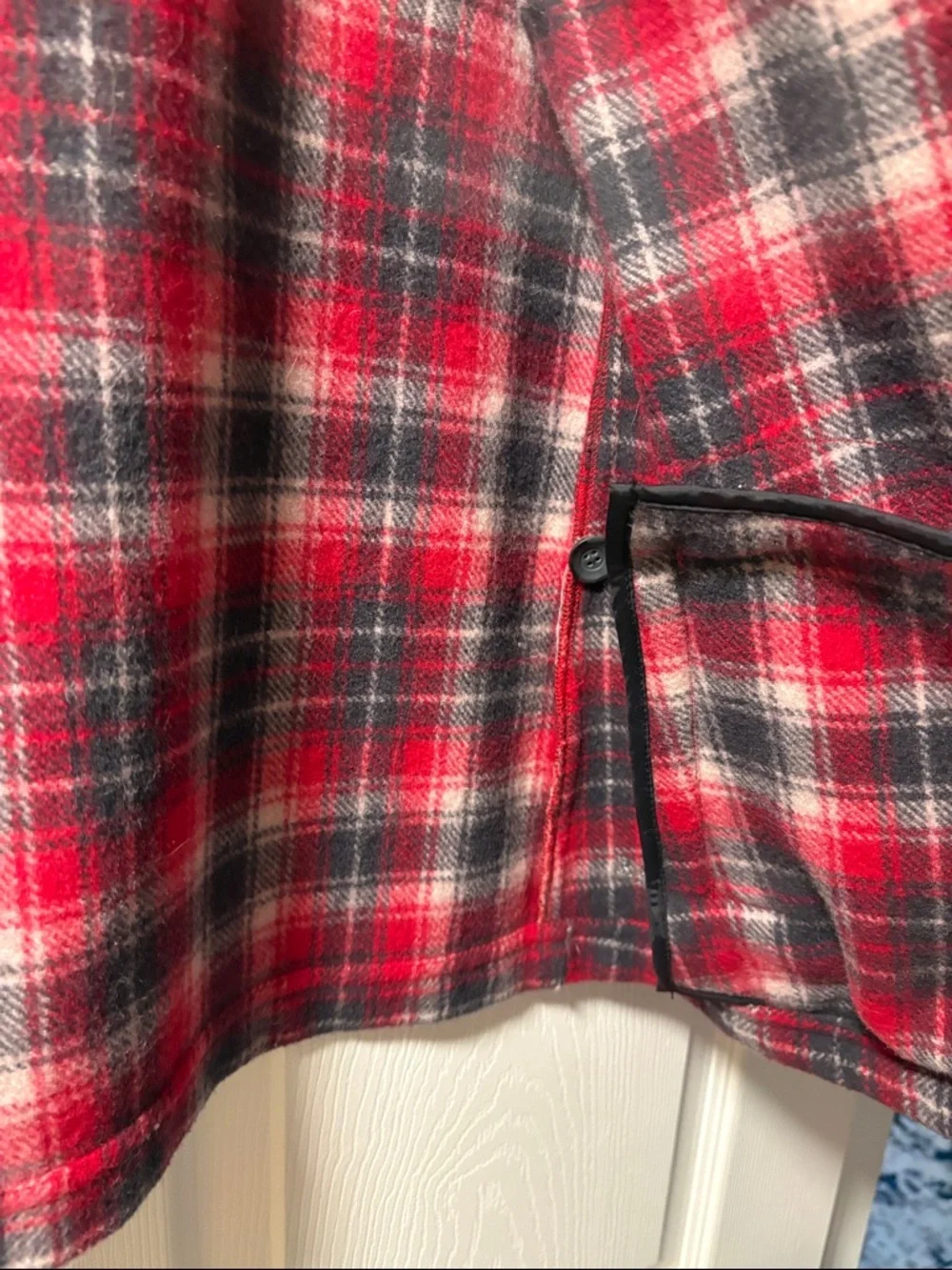 Woolrich Red and Black Plaid Utility Jacket - Picture 3 of 6